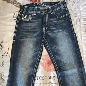 Size 25x32 - Rock&Roll Dark Wash BootCut